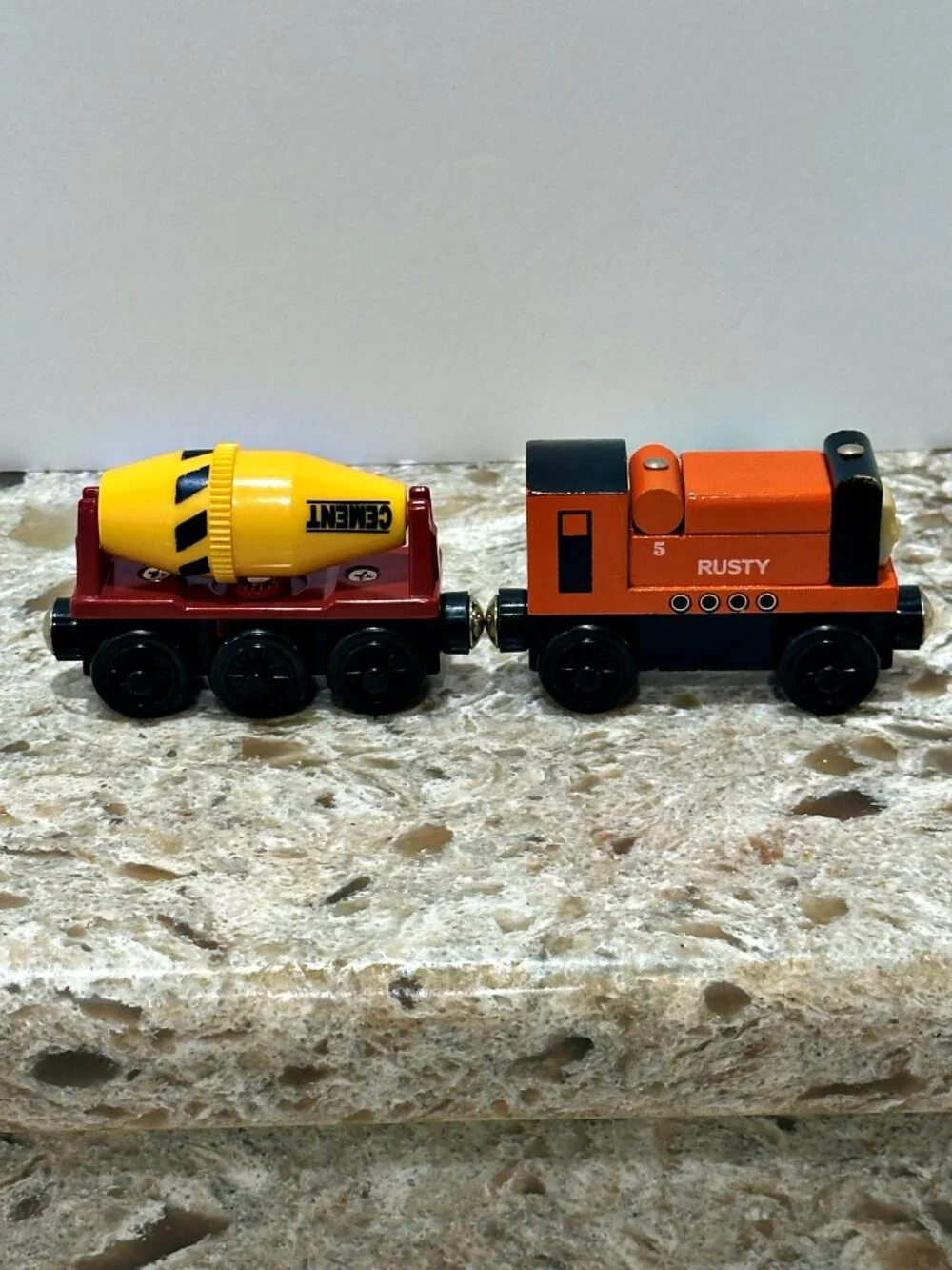 Thomas & Friends Wooden Railway Rusty & Cement Mixer Train Lot Learning Curve